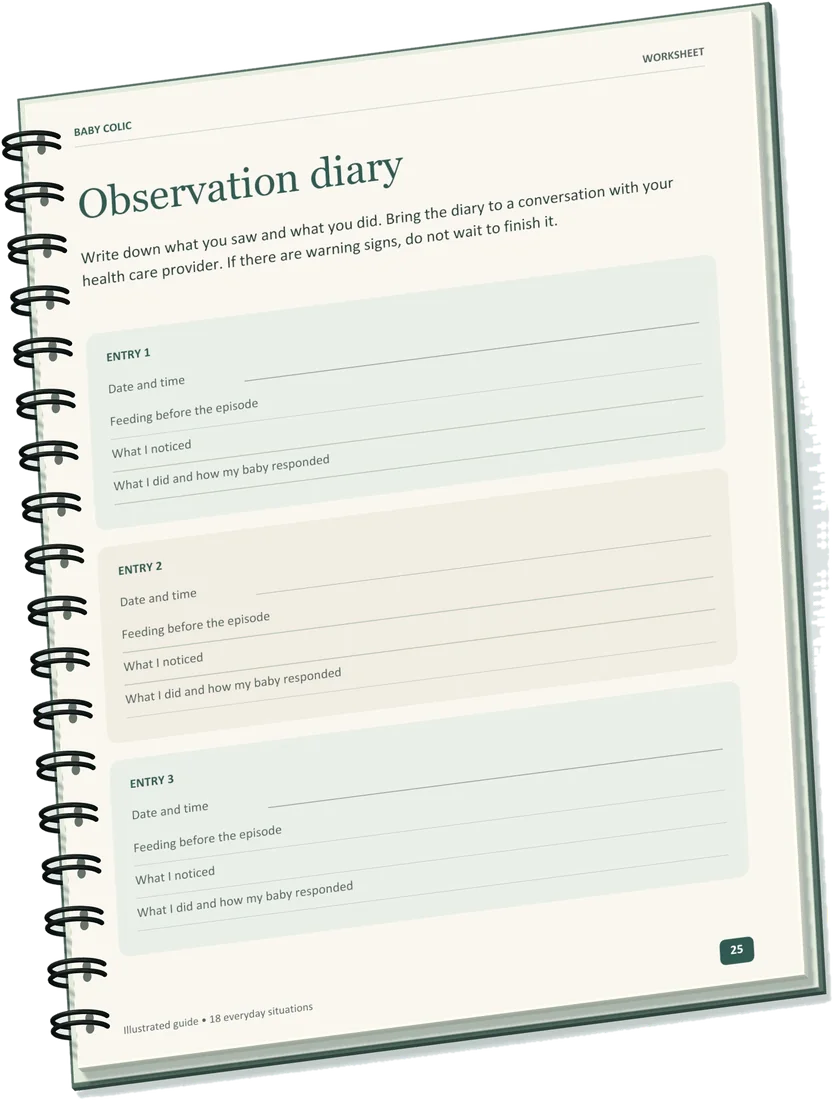 Page 25 of the guide: the observation diary.